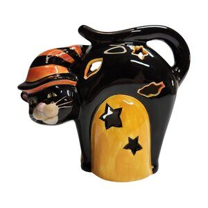 Vintage Style Halloween Cat Tea Light Home Decor